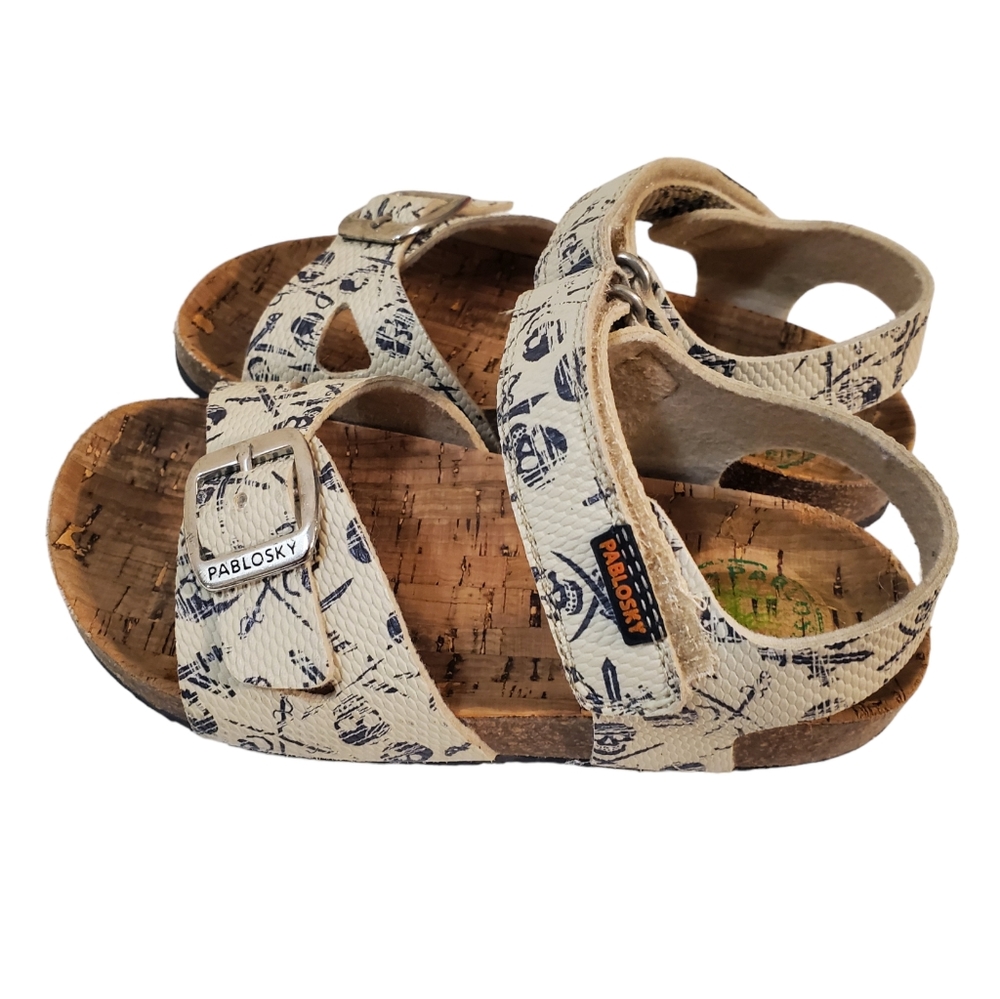 Pablosky Sandals 29 Youth 12US Pirate Skull Print